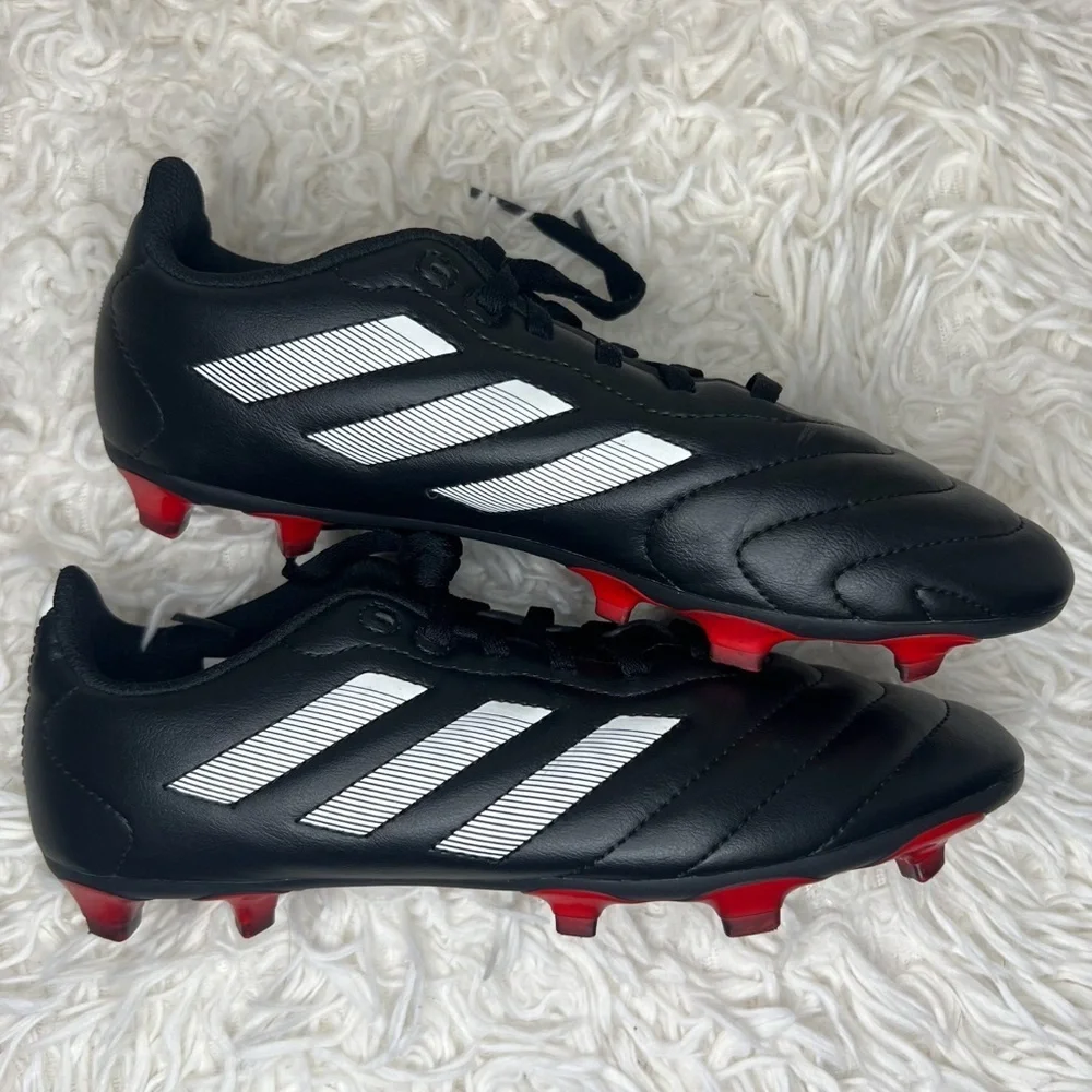 adidas Unisex Goletto VIII FG Soccer Cleats - Black/White/Red, Size 6
